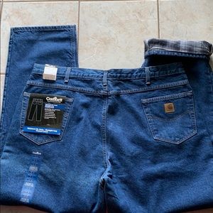 Carhartt flannel lined jeans